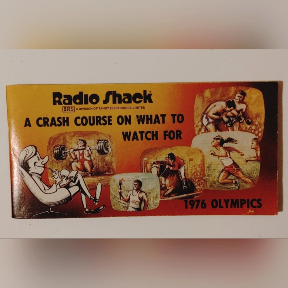 1976 Olympics Vintage Radio Shack Book Magazine Illustrated "What to Watch.."